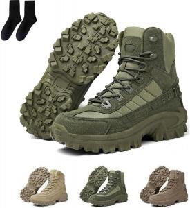 Водонепроницаемые ортопедические противопроколные и походные ботинки для мужчин Generic, зеленый