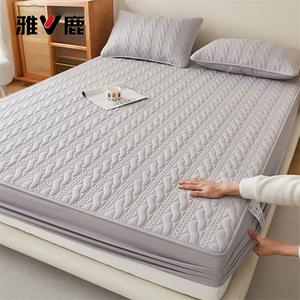 Yalu Простыня на резинке 180х200 см, утолщенная стеганая, цвет Dream Come True - Light Gray