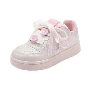 JimiXiong Женские скейтерские кроссовки бежево-розовые, цвет Beige Pink