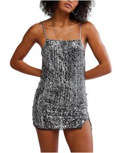 Женское нижнее белье Free People Midnight Kiss Mini Slip, Charcoal Combo
