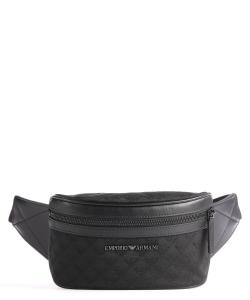 Жаккардовая поясная сумка Omnia полиэстер, хлопок Emporio Armani, черный