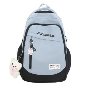 BALANG Нейлоновый рюкзак женский фиолетовый розовый красный синий, Blue+Blush Bear Pendant