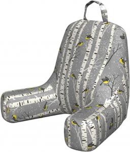 Наволочка для подушки Lunarale Birds, рисунок «Осенний лес: заснеженные березы и ветви», маленький размер, горчично-бежевый