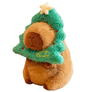 Плюшевая игрушка рождественская капибара, высота 25 см Fluffy bear