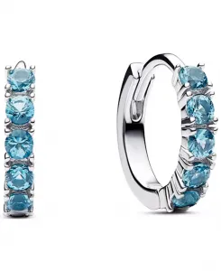 Светло-Голубые серьги-хаги Pandora, blue