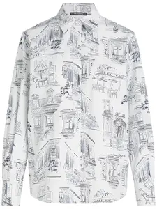 Рубашка Parra из коллаборации с Jorge KARL LAGERFELD, белый