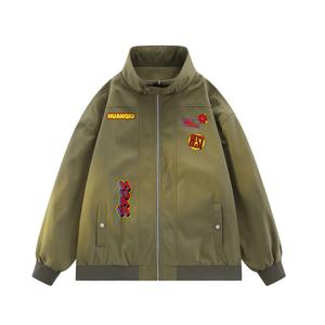 Куртка Unisex Stand Collar Moderate Pilot HUANQIU, army зеленый