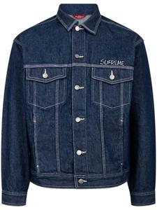 Supreme джинсовая куртка из коллаборации с Smurfs, синий