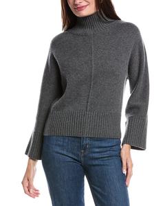 Форте Кашемир Люкс свитер с резинкой из искусственного кашемира Forte Cashmere, серый