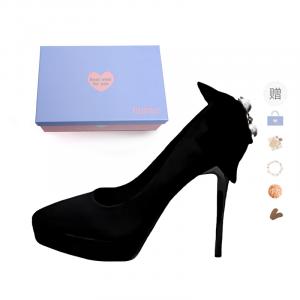 Xingdiman Стройные каблуки на высоком каблуке женские черные - черные[В комплекте коробка](Подарок включен), цвет Black[Box Included](Gift Included)