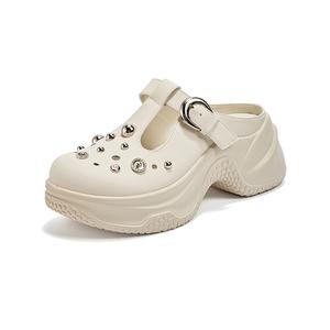 Женские тапочки Closed Toe с композитной подошвой, устойчивые к запахам и истиранию DAPHNE, Ecru