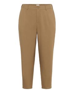 Свободные брюки со складками спереди KAFFE CURVE Merla, капучино