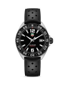 Мужские кварцевые часы TAG Heuer Formula 1, черные резиновые, 41 мм, черный