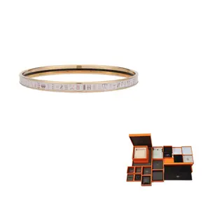 Эмаль, металл, браслеты Women's Pink с покрытием Rose Gold HERMES, розовый