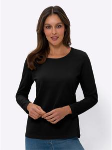 Рубашка с длинными рукавами черного цвета Sieh an!