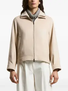 Куртка с высоким воротом и застежкой-молнией спереди Peserico, нейтральный