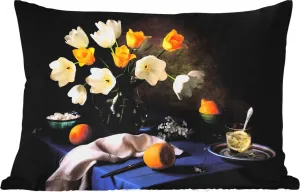 Подушка для улицы - Натюрморт - Цвета - Стол - 50 x 30 см - Устойчива к погодным условиям - Подушка для отдыха - Подушка для дивана - Украшение для гостиной MuchoWow