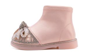 Детские кожаные ботинки для дошкольников EBMINI, розовый