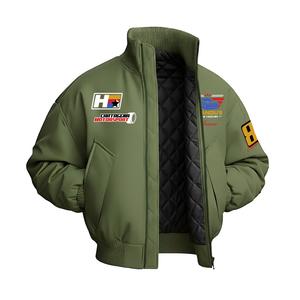 Пуховик Unisex Stand Collar Thickened HUANQIU, зеленый[padded and thickened]