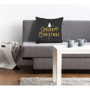 Декоративная подушка queence Gaby, наволочка без наполнителя, 1 штука Queence, Goldgelb/grau + bedruckt