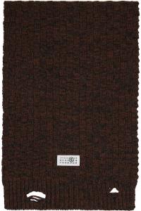 Шарф в стиле дистресс Mm6 Maison Margiela, серый