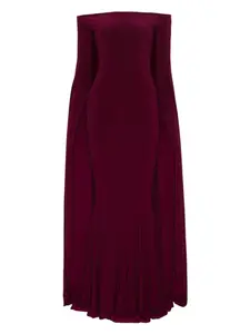 Макси-платье с длинными рукавами Norma Kamali, красный