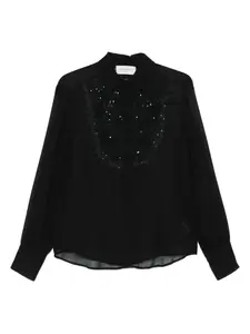 Декорированная блузка Ermanno Firenze, черный