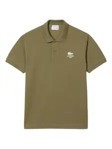 Рубашка поло с вышитым логотипом Lacoste, зеленый
