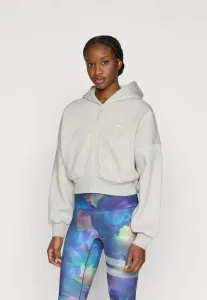 Свободная укороченная толстовка на молнии с капюшоном Stronger, Grey Melange