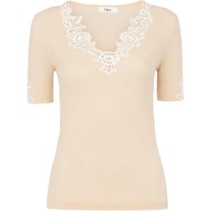 Футболка с цветочным кружевом Chloé, оранжевый