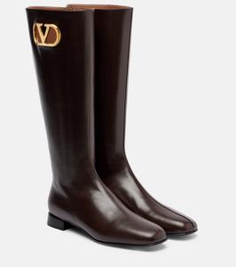 Кожаные ботинки VLogo Signature Valentino Garavani, Oak Brown