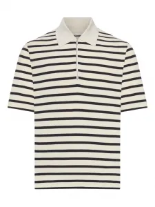 Поло в полоску на молнии Jil Sander, нейтральный
