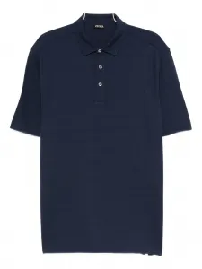 Рубашка поло с короткими рукавами Zegna, синий