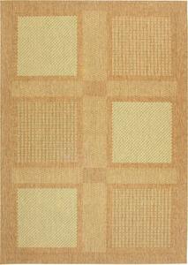 Ковер SAFAVIEH, 161 x 232 см, Washable Rug Outdoor Courtyard Collection - Brown & Natural, без линьки и легкий в уходе, идеален для патио, заднего двора, прихожей (CY1928-3009)
