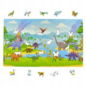 Пазл Парк Юрского периода 160 деталей Деревянный пазл Mruu&Pruu