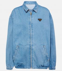Джинсовая куртка с логотипом Prada, Sky