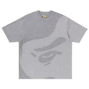 Футболка BAPE Ape Head Patch Oversized Tee, Grey