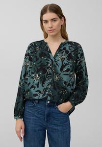 Блуза s.Oliver AUS MIT ALL-OVER-PRINT, Dunkles Türkis/Teal