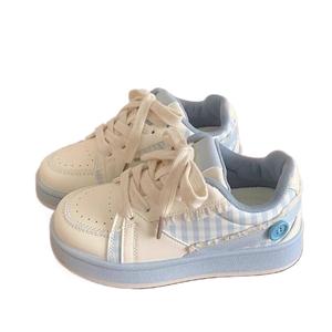 GULIA Женские противоскользящие устойчивые к истиранию низкие скейтерские туфли милый сине-белый, цвет Cute Blue White