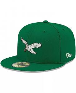 Мужская приталенная шляпа Kelly Green Philadelphia Eagles Omaha Throwback 59FIFTY New Era