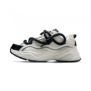 Массивные кеды унисекс с низким верхом бежево-черного цвета Ancient Finches