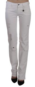 Шикарные белые узкие хлопковые джинсы Costume National