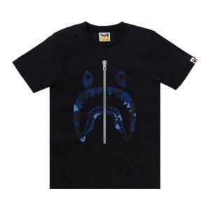 Футболка BAPE Color Camo Shark Tee 'Black/Navy'