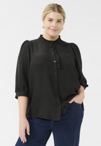 Блуза Kaffe Curve ELLINOR FRILL, Black Deep Cc/Black