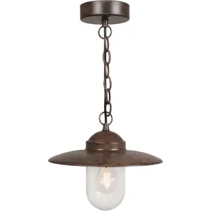 Наружный потолочный светильник Luxembourg E27, оцинкованная сталь, ржавый вид Nordlux, Rostbraun