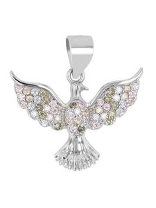 Adeliás Женский кулон из серебра 925 пробы с кубическим цирконием в серебряной оправе