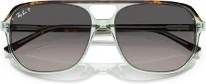 Солнцезащитные очки Ray-Ban унисекс для взрослых Rb2205 Bill One Square, Havana on Transparent Green/Grey Gradient Polarized