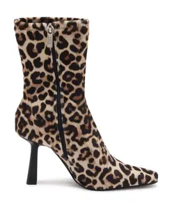 Бархатные ботильоны с леопардовым принтом Steve Madden, бежевый