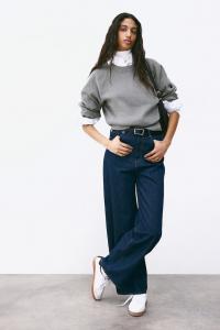 Короткий свитер H&M, серый