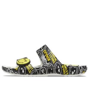Шлепанцы Crocs SmileyWorld x Classic Sandal 'Black White', желтый